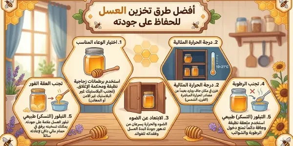 أفضل طرق تخزين العسل للحفاظ على جودته